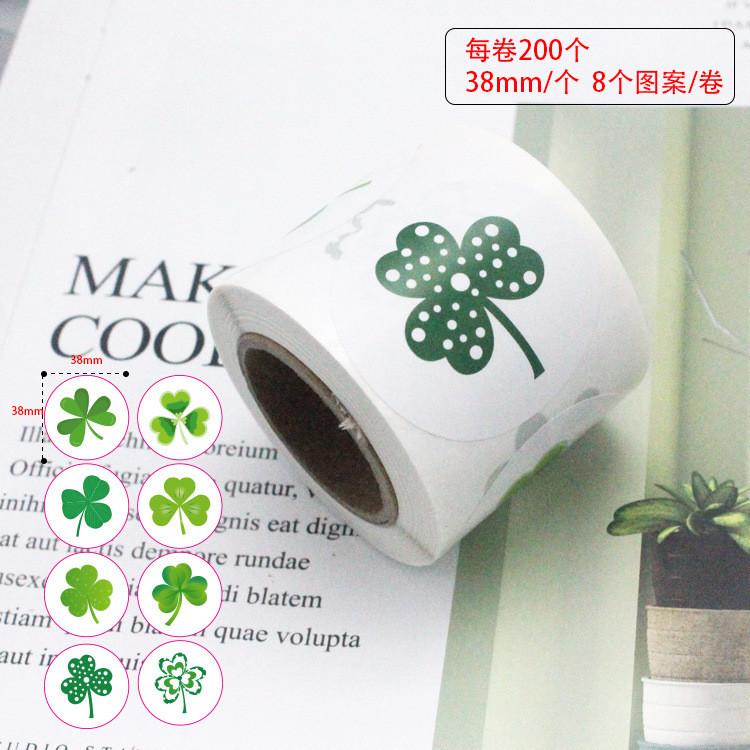 

St Patricks Decorative Day Stickers With Playful Irish Shamrocks And Bright Green Hat Styles 200 Sheets