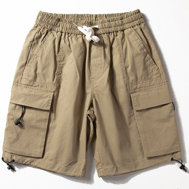 Cotton Casual Japanese Vintage Functional Workwear Shorts Khaki XL