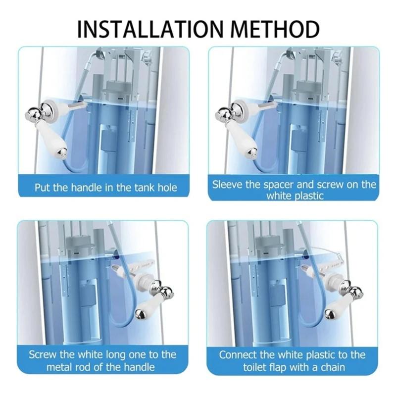 Ceramic Handle Split Toilet Wrench Ergonomic Grip Designs Ceramic Toilet Handle Spanner Tool for Universal Toilet Tank