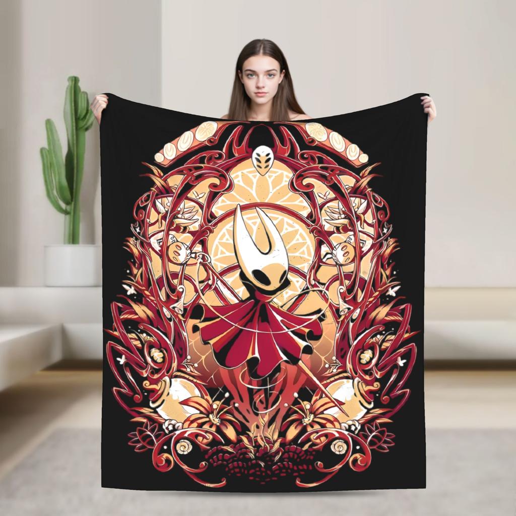 Hollow Knight Advanture Game Fashion Blanket Fleece Textile Decor Cartoon Cute Breathable Warm Throw Fashion Blankets for Bedding
