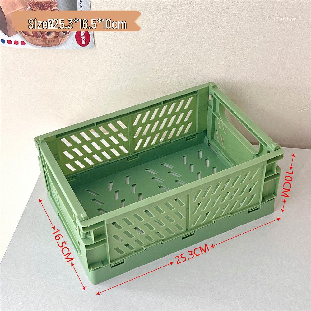 Foldable Desktop Storage Basket for Stationery and Books