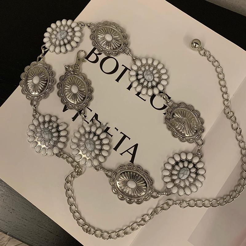 Retro Versatile Ethnic Style Metal Bohemian Waist Chain Belt For Women Fashion Waist Seal Body Decor Accessories