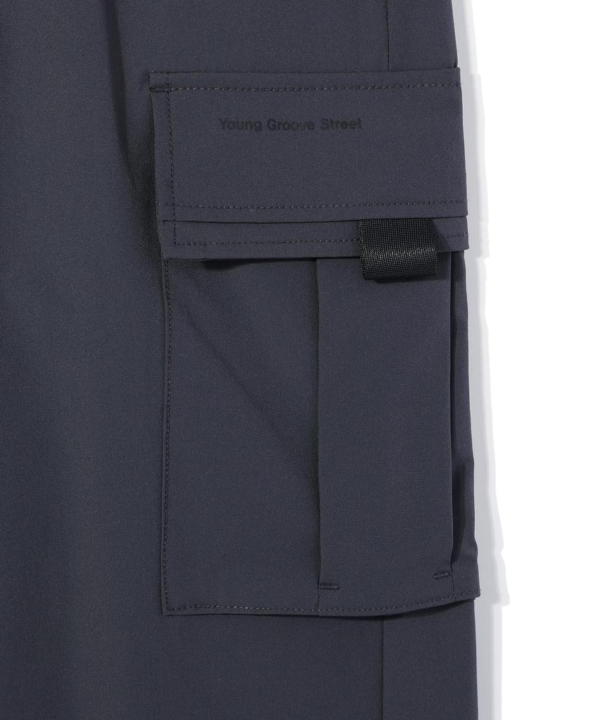 DISTN9NE Wide Nylon Cargo Pants Charcoal (Lo8Pu788-075)