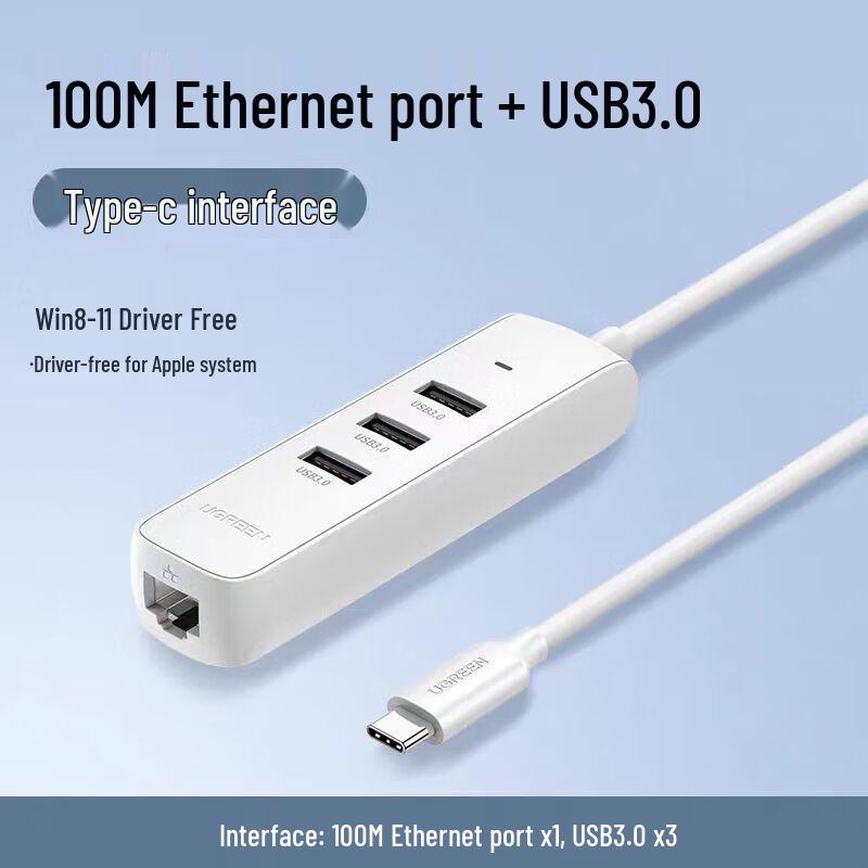 UGREEN USB 2.0 Ethernet Адаптер-хаб