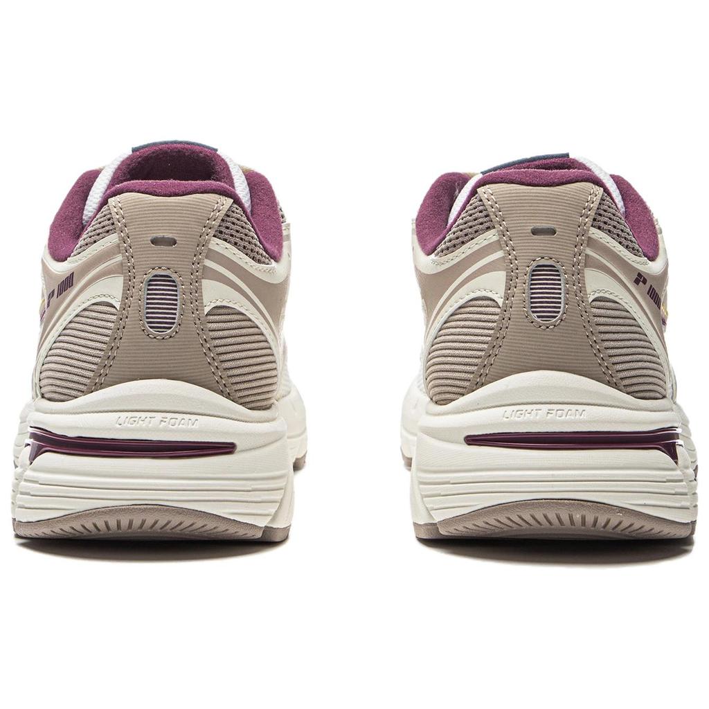 Li Ning P1000 Simple Comfortable Rebound Shock Absorption Low-Top Casual Running Shoes Women sneaker Off-White Cream Dust AGCU412-2