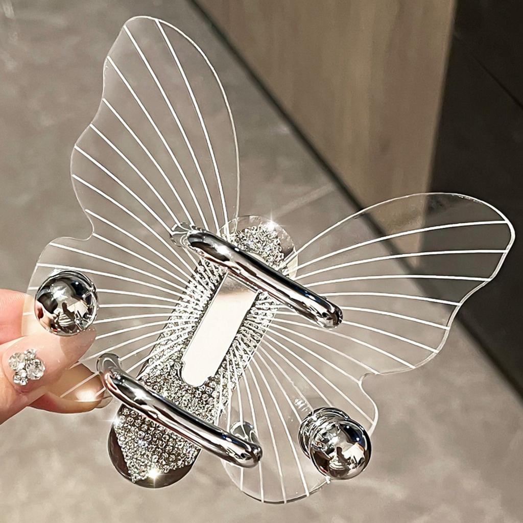 Yousheng Transparent Hook Strong Load-bearing Butterfly Shape Simple Installation Self Adhesive Key Towel Hook Storage Rack