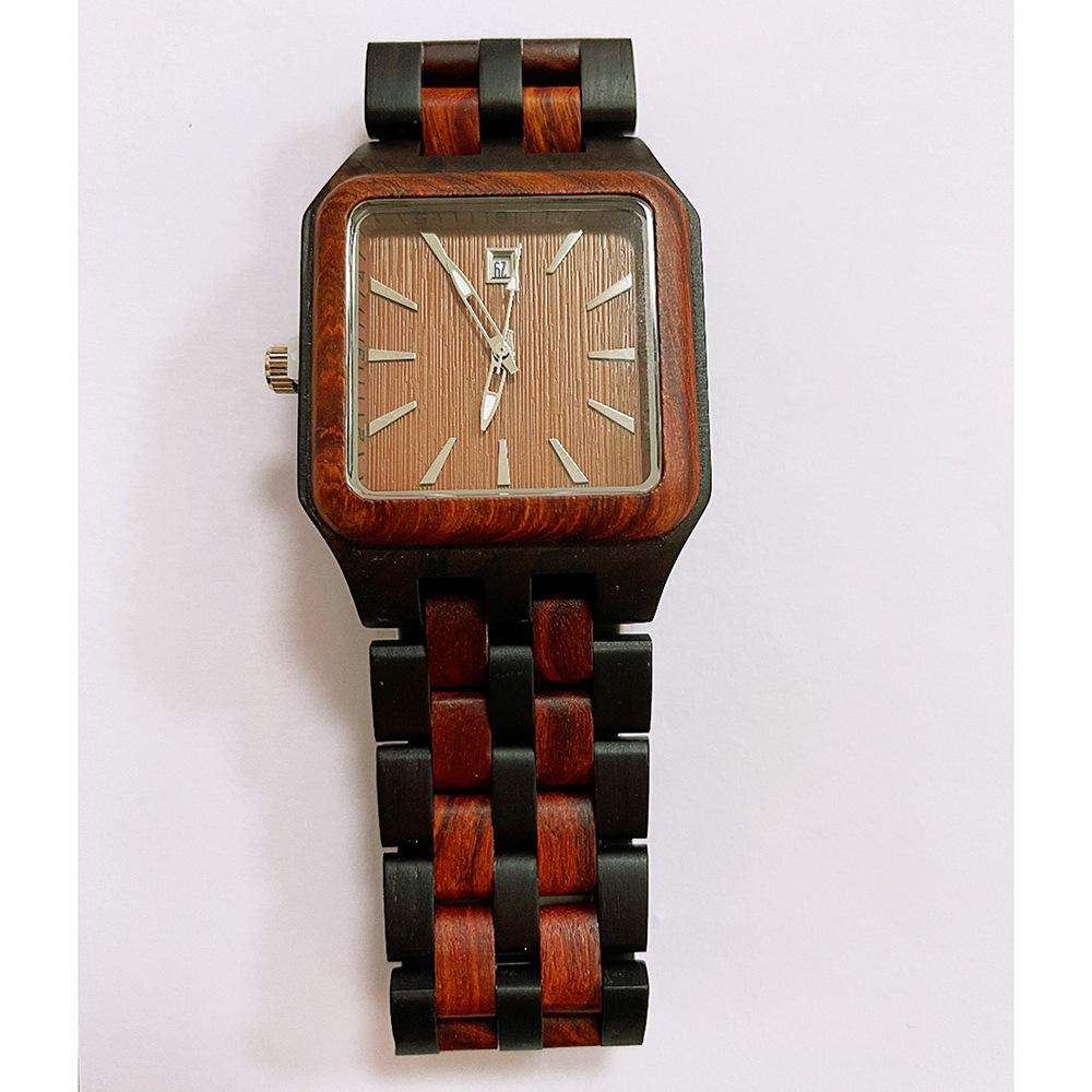 Sports Men'S Watch Wood Set Quartz Watch Calendar Multifunctional Fashion Watch