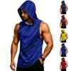 Men's Sleeveless Hoodie Muscle Fit Gym Tank Top Breathable Quick Dry Workout Vest for Fitness Training and Sports