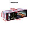 Podofo Radio Car Autoradio 1 Din Multimedia MP5 Player 4.1" Touch Screen Radios Audio Stereo RDS Bluetooth Dual USB Microphone