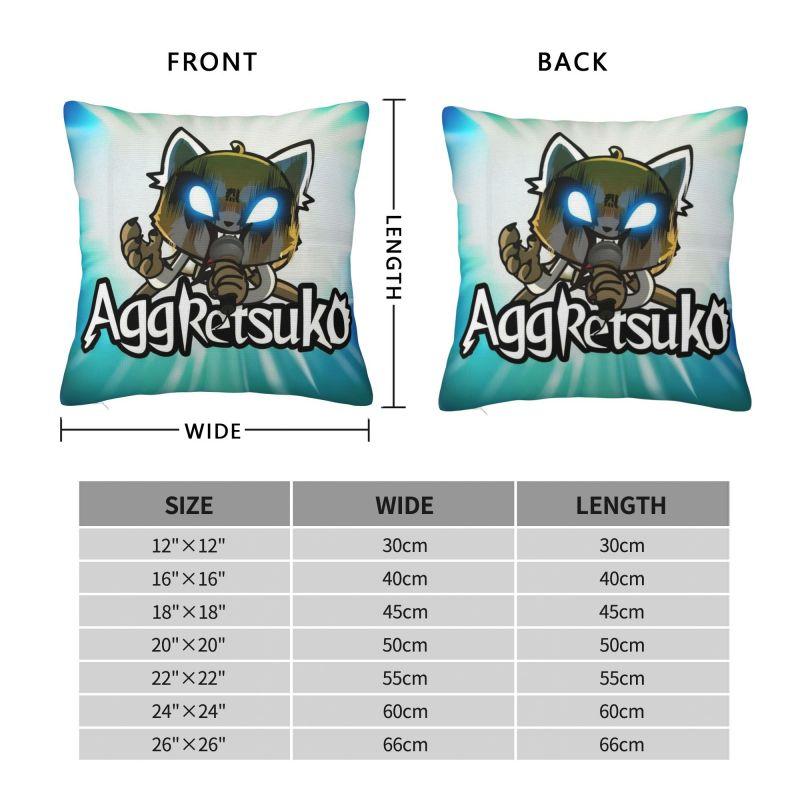 Custom Japan Cartoon Aggretsuko Anime Pillow Covers Home Decoration Nordic Cushion Cover Soft Pillowcase