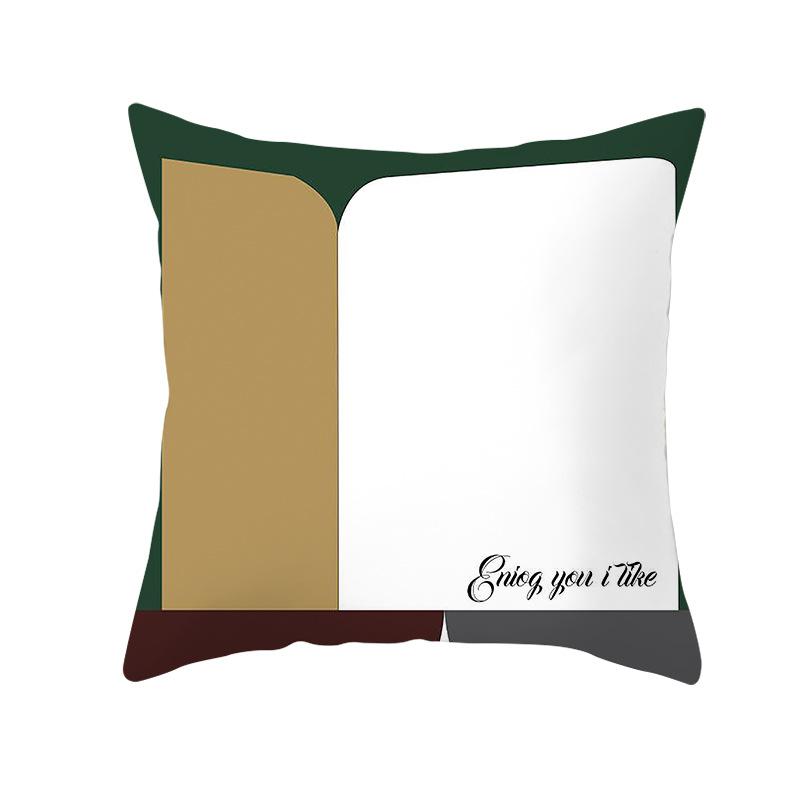 New Green Geometric Pillowcase Houndstooth Lattice Antler Plaid Sleeping Pillow Cover