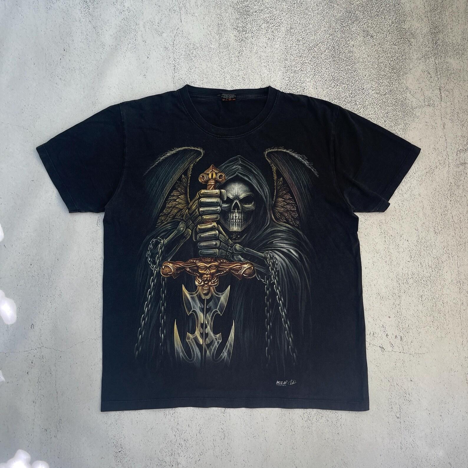 Vintage 90s Ghost Skeleton Wild Tee Shirt XL