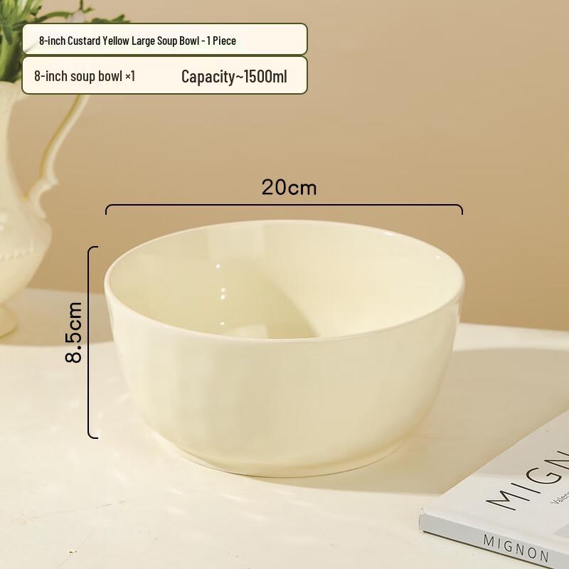 

ZISIZ Creamy Ceramic Soup Bowl