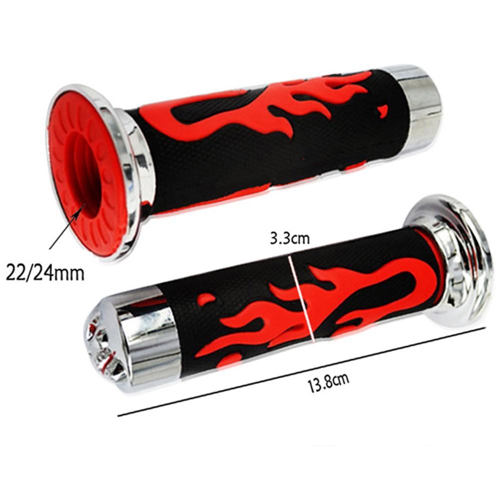 

Rubber Throttle Handles for Motorcycles 78 Inches Red Flame Skull Design Green