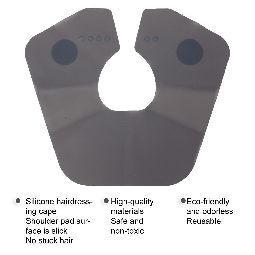 Professional Silicone Hair Cutting Dyeing Cape Home Barber Shop Hairdressing ShawlL Black