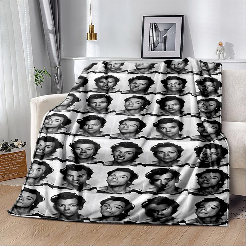 29 Style H-Harry Styles Singer Star Soft Flannel Blanket for Beds Bedroom Sofa Picnic,Throw Blanket for Leisure Nap Gift