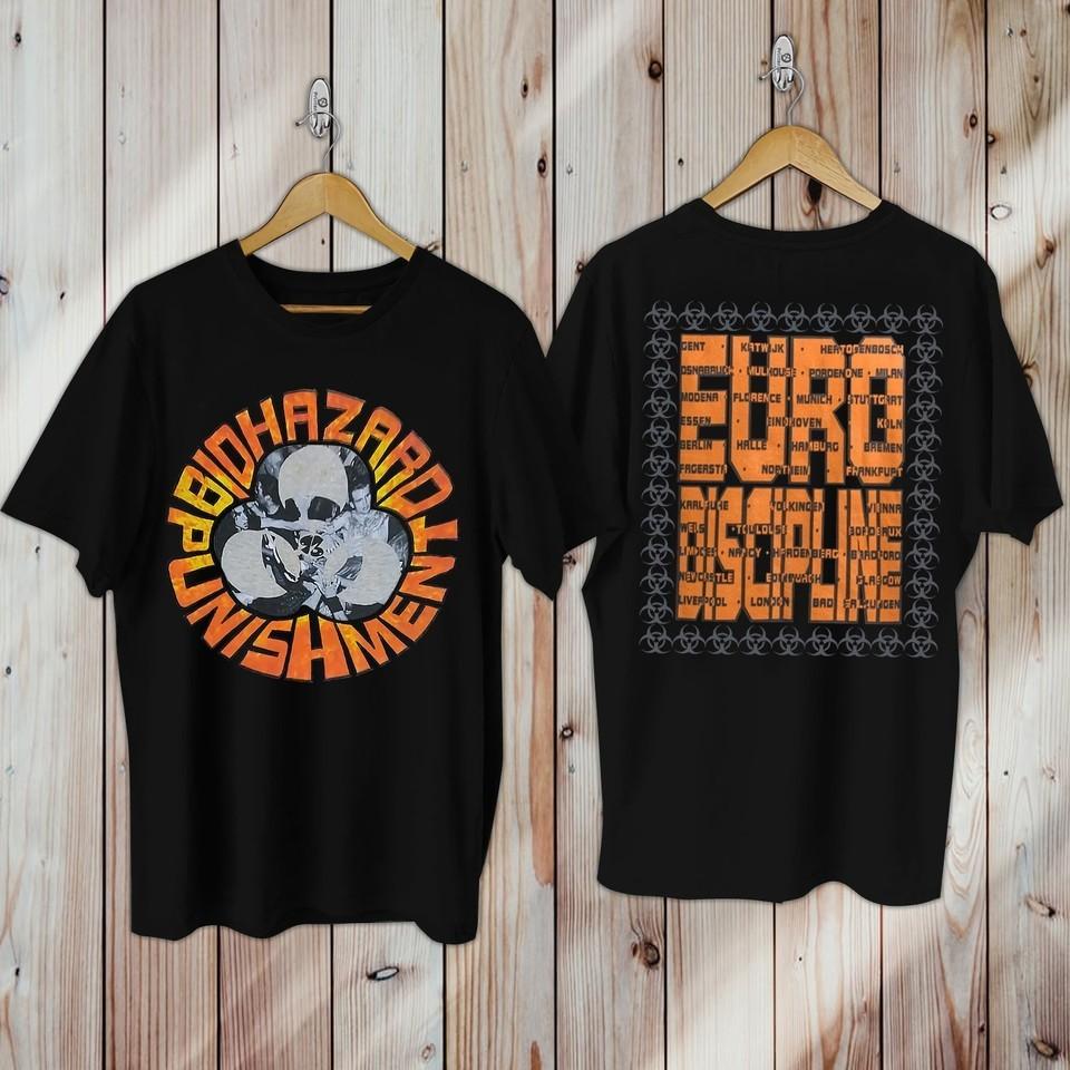 Vintage 1993 Biohazard Euro Discipline Tour TShirt Unisex T-Shirt M