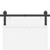 Sliding Door Hardware Set 200 cm Steel Black