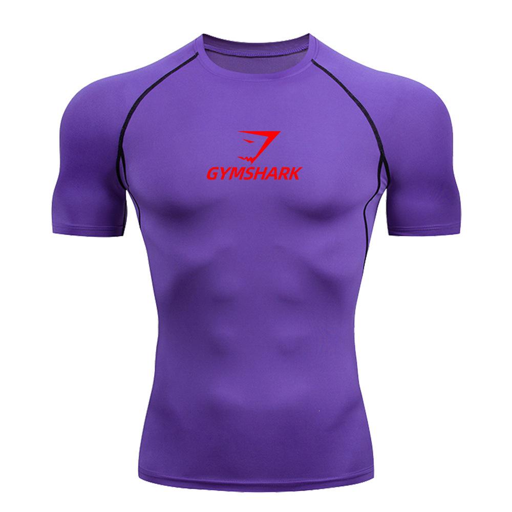 GYMSHARK Shark Short Sleeve Fitness T-shirt - Breathable, High Elasticity, Quick Dry.