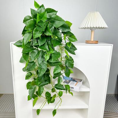 190cm Artificial Hanging Vines Plants Fake Wall Vines Indoor Long Monstera Leafs Hanging Rattan Green Ivy For Home Garden Decor
