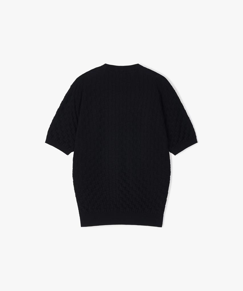 Peullojeulum Square Weaving Cotton Knit Black