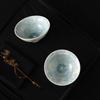 Crystal glaze crystal flower master cup tea cup kiln transformed bamboo hat cup personal special gift box set