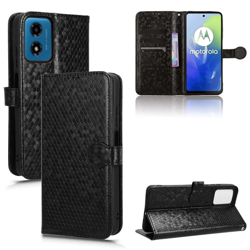 For Motorola Moto E14 4G/G04 4G/G04s 4G/G24 4G Wallet Case Dot Pattern Imprinted Leather Cover