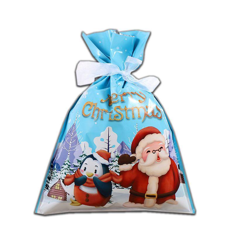 Adorable Large Christmas Gift Bag Set With Ribbon Perfect For Holiday Candy Storage And Wrapping Needs