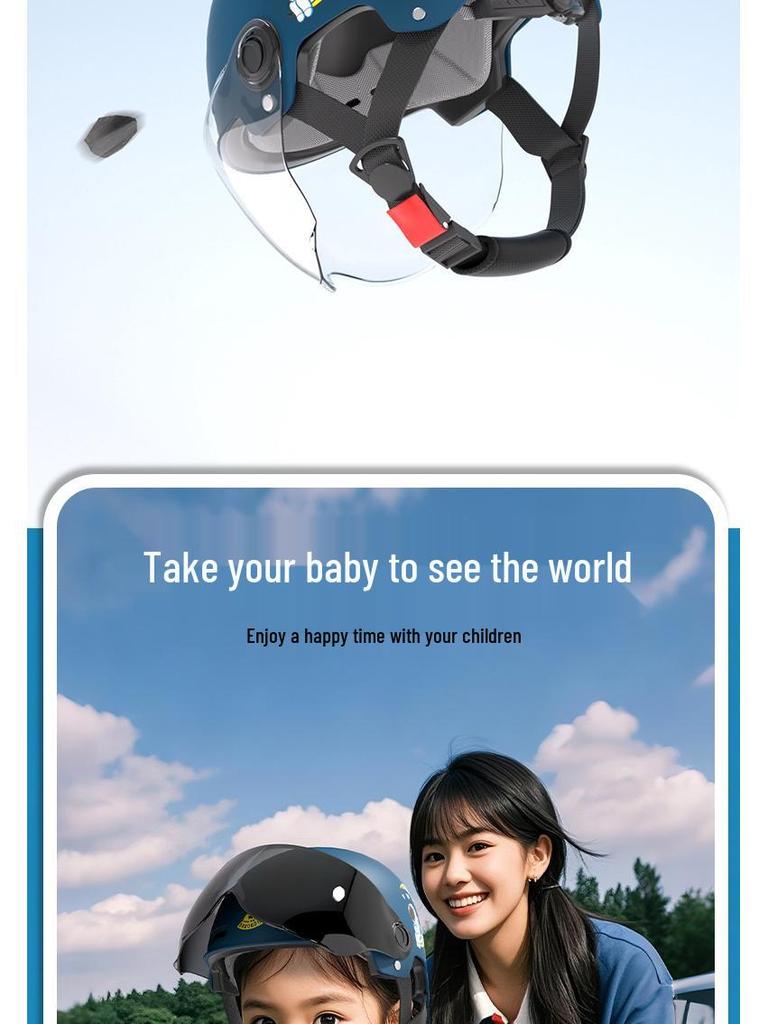 3C Certified Children's Summer Helmet for Electric Bicycles, Boys and Girls Ages 2-14, Suitable for All Seasons
