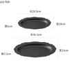 Black Honeycomb Textured Ceramic Fish Plate Creative Sushi Plate Barbecue Plate Salad Plates Restaurant Specialty Tableware