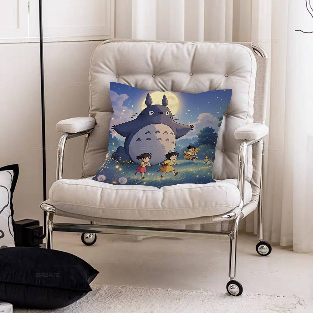 Anime M-My N-Neighbor T-Totors Pillow Cushion Cover Pillowcase Living Room Sofa Home Decor Customized