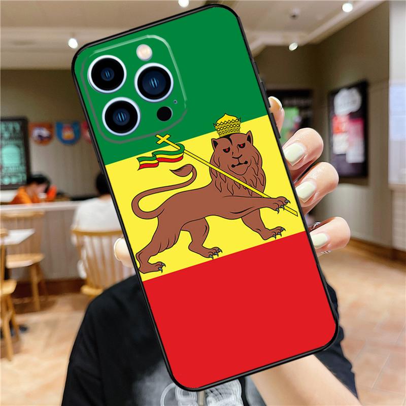 Cool Ethiopia Flag Case For iPhone 17 16 15 14 13 12 11 Pro Max Mini Plus 16e 17 Air Bumper Cover Accessories