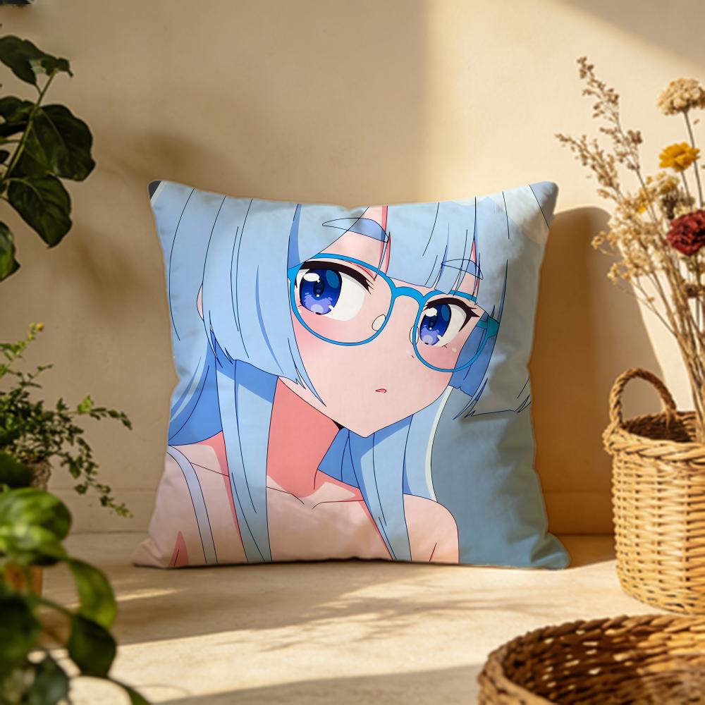 Stylish Sshiunji ke no Kodomo tachied Cushion Cover Versatile DoubleSided Pillow Case Fit for Sofa Bed Car  Daily Decor