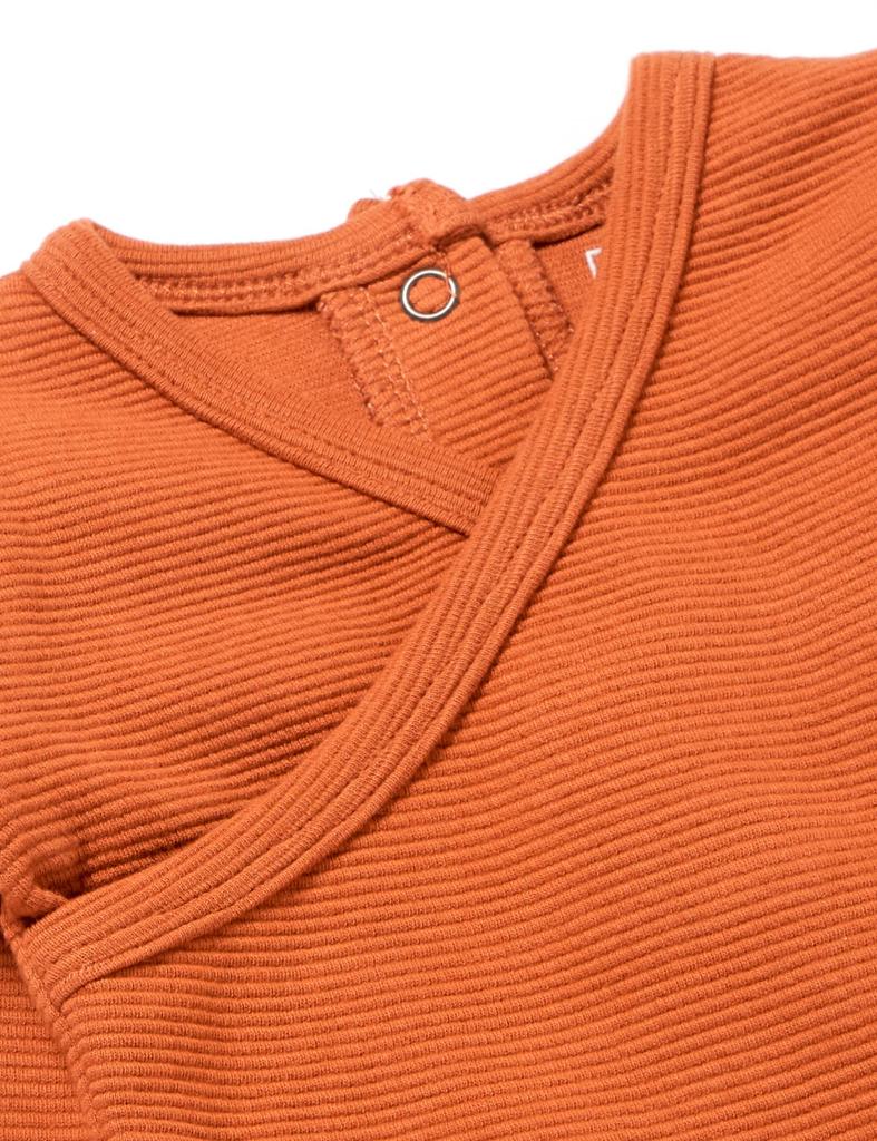 Organic footed romper for babies Paprika [L'ovedbaby] cc2-493 3-6M (for 3-6 months)