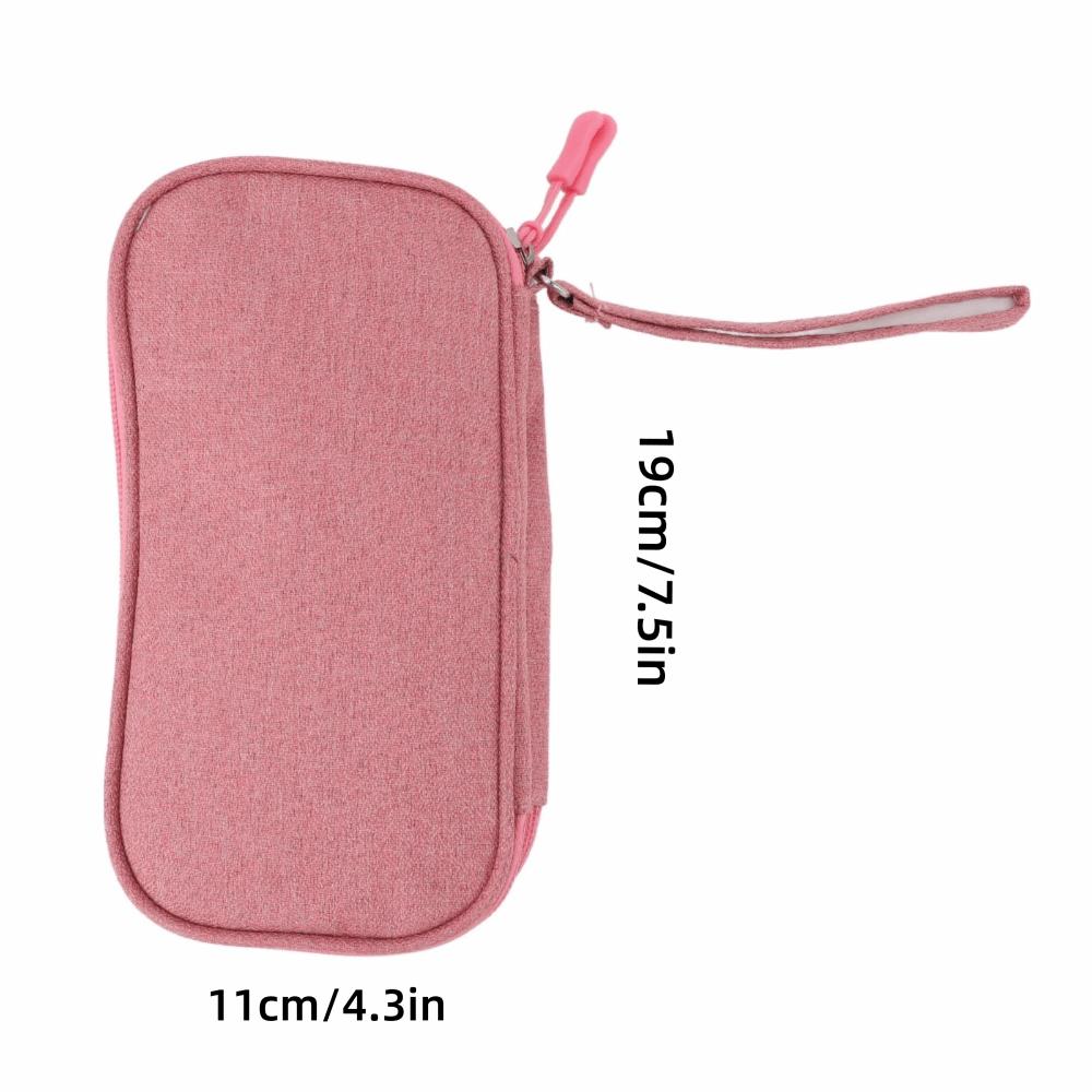 Mesh Pockets Nail Drill Organizer Bag Portable Multi Layer Manicure Tool Pouch Waterproof Pink Cable Storage Pouch