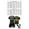Kids Sports Equipment Paris Messi Football Jersey Set Breathable Quick-Dry Kids Soccer Training Uniform Blue White Stripes Ages 3-12