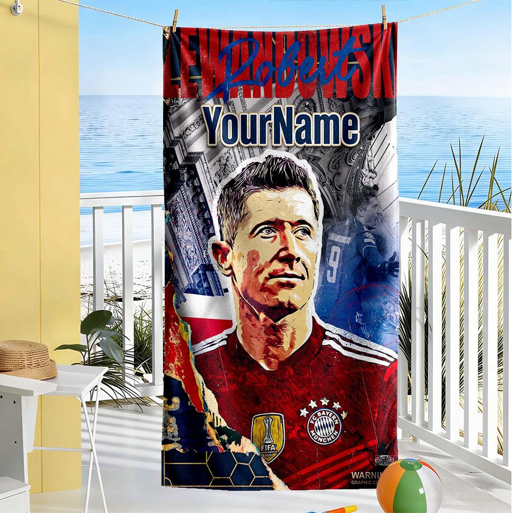 RB Leipzig Benutzerdefinierbarer Text Strandtuch Weich Langlebig Schnelltrocknend Ideal Für Reisen Outdoor Schwimmbad Yoga Surfen Camping Wandern Fitnessstudio Geschenk Urlaub