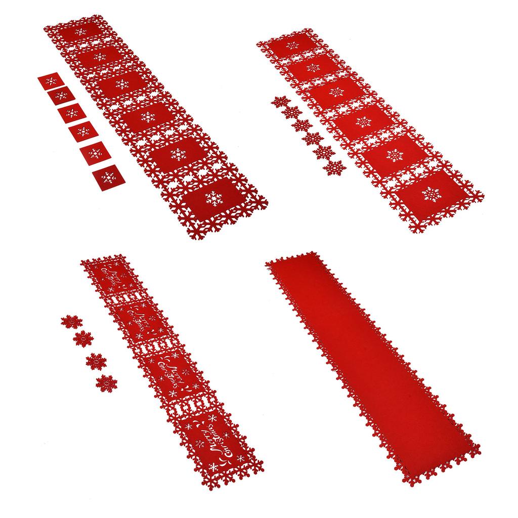 Christmas Table Runner Placemat Heat Protection Water Absorption Felt Table Runner Placemat