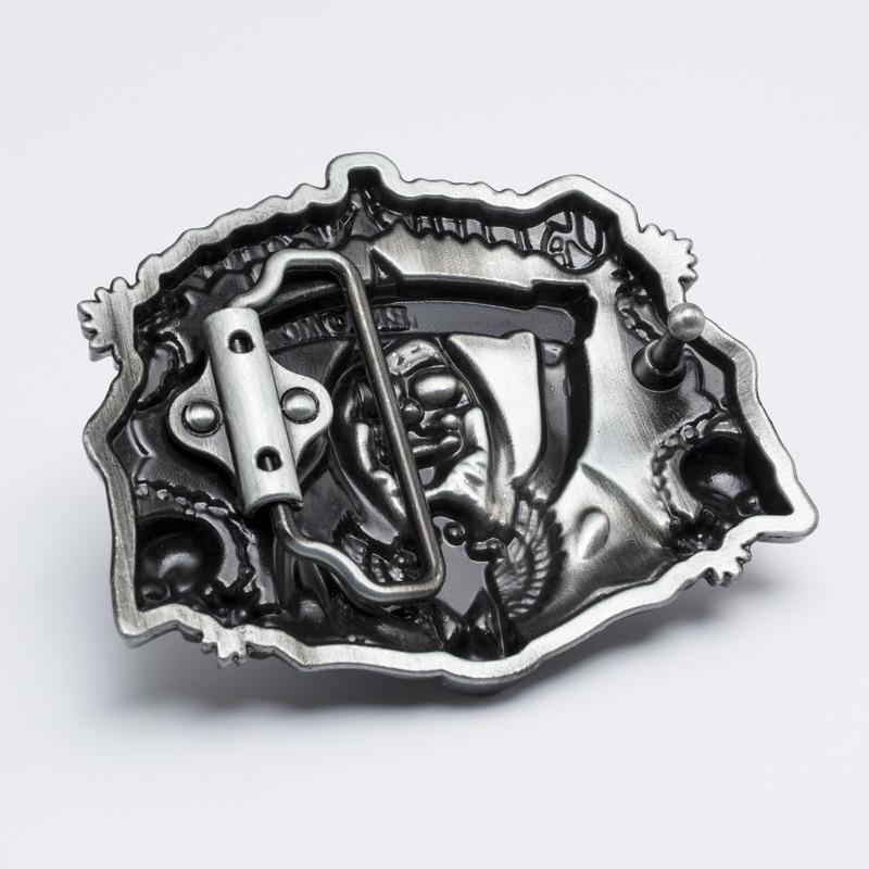 Men's Trendy Red Retro Skull Punk Belt Buckle