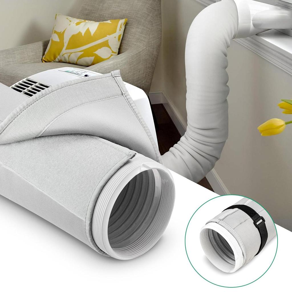 Portable AC Hose Insulation Sleeve Kit 12.7cm -15cm Air Conditioner Tube Protective Sleeve Weatherproof AC Hose Insulation Cover