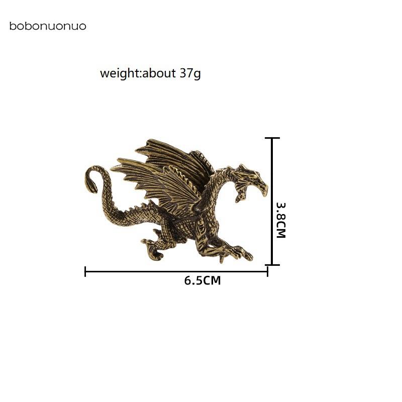 

Медная статуя демона-дракона, небольшой орнамент, старинные металлические фигурки зверей, аксессуары для украшения стола, предметы домашнего декора