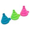Kitchen Silicone Collapsible Funnel Set of 3, Small Flexible-Foldable-Cooking-Food-Grade Funnels for Filling Bottles, Perfume, Capsules, Oil Filter,
