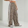 Women's High Waist Sports Pants Loose Wide Leg Pants Contrast Striped Casual Pants