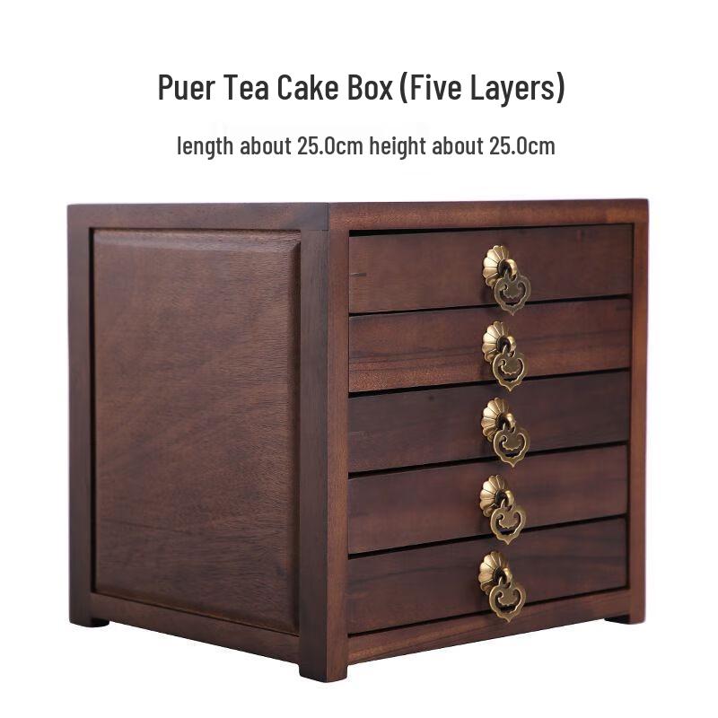 Bamboo Multi-Layer Pu'er Tea Cake Storage Box