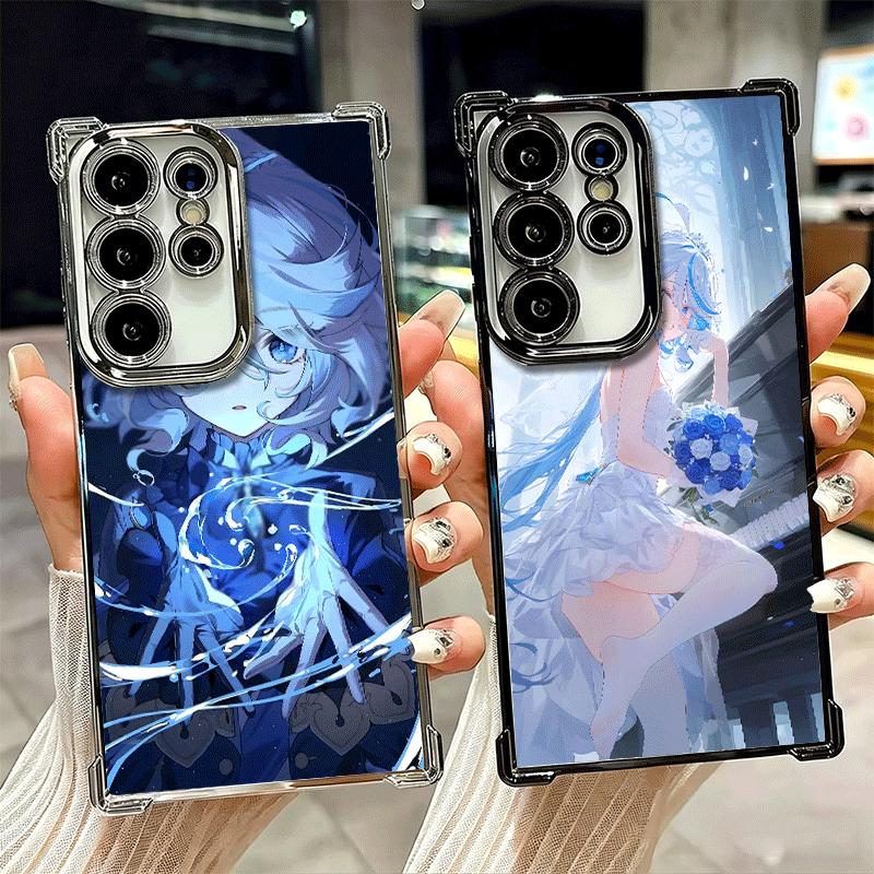 Genshin Impact Furina Weiche Handyhülle Für Samsung Galaxy S26 Ultra S25 Edge S24 FE S23 Plus S22 S21 + S20 Galvanisiert Anti-Fall Fund