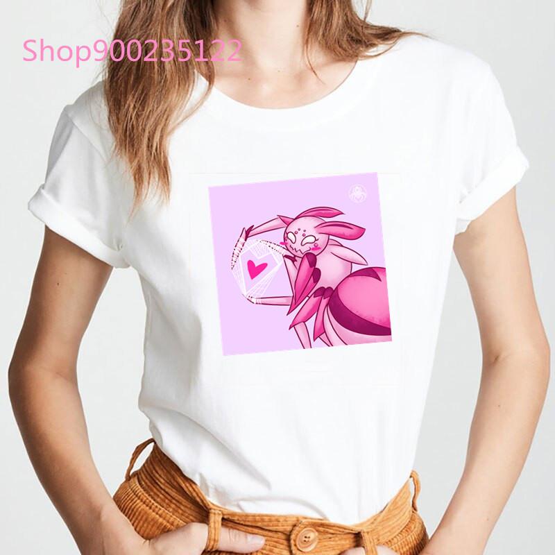 Japanese Anime Women Cute T-Shirt Printed Spider Kumoko Tee Tops Fashion Casual Women Clothes Summer Streetwear Tshirt Femme