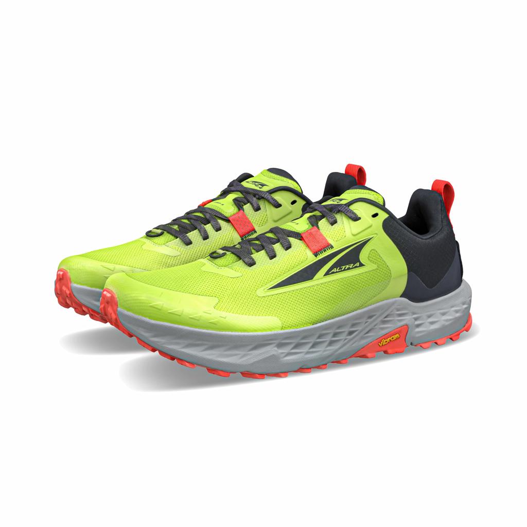 ALTRA TIMP 5 Trail Running Zero Drop Men's Shoes, Black/Green, US10.5 (28.5cm),