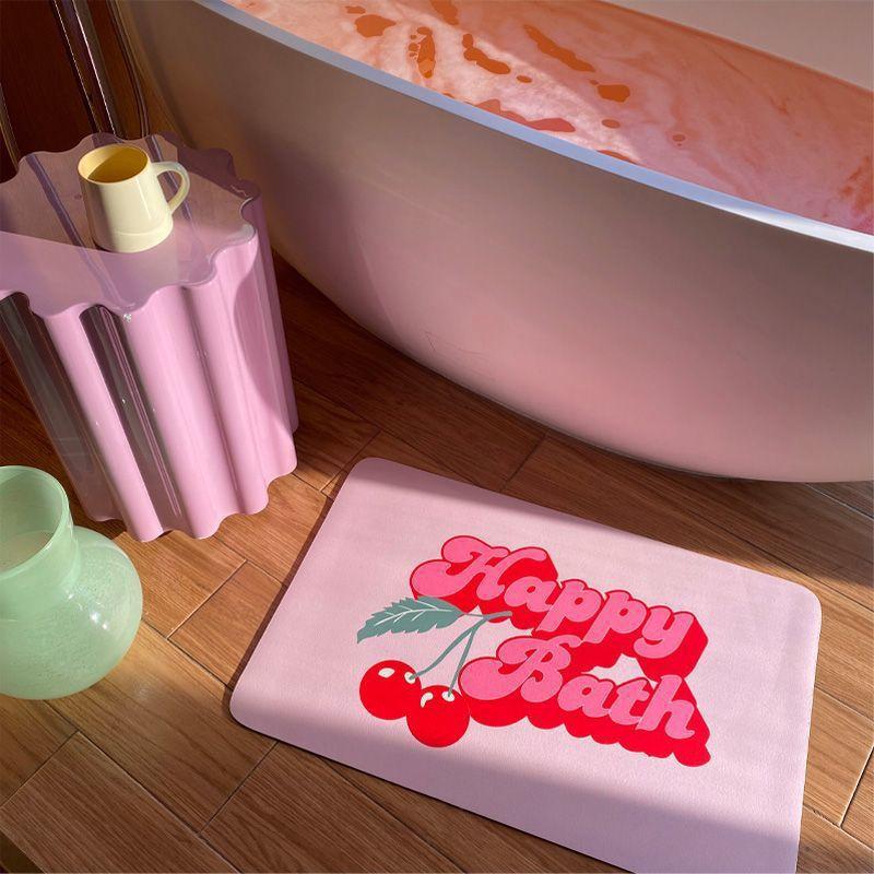 Quick-drying Non-slip Bathroom Toilet Toilet Door Mat Absorbent Diatom Mud Carpet American Sweet Cool Spice Girl