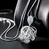 Japan and Korea Rose Long Necklace High-end Women's Sweater Chain Autumn and Winter Clothes Accessories Pendant