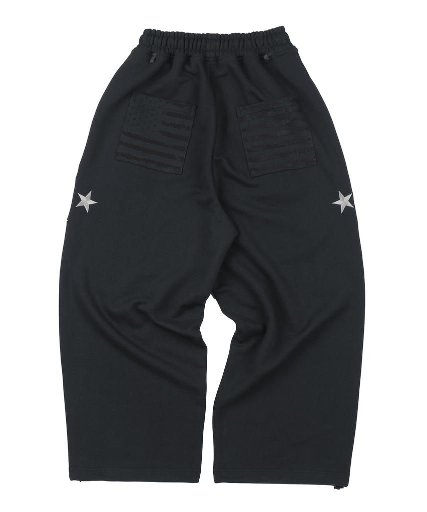 UNKNOWNCOMENORMAL Usa Star Flag Sweat Pants [Charcoal]
